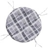 Coussin rond motif à carreaux gris Ø 100 x11 cm tissu oxford 556408556408