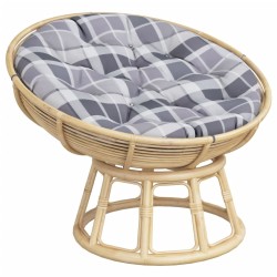 Coussin rond motif à carreaux gris Ø 100 x11 cm tissu oxford 556408556408