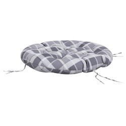 Coussin rond motif à carreaux gris Ø 100 x11 cm tissu oxford 556408556408