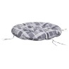 Coussin rond motif à carreaux gris Ø 100 x11 cm tissu oxford 556408556408