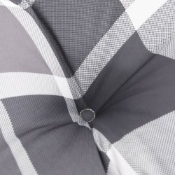 Coussin rond motif à carreaux gris Ø 100 x11 cm tissu oxford 556408556408