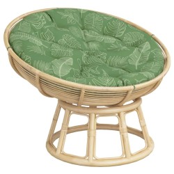 Coussin rond à motif de feuilles Ø 100 x11 cm tissu oxford 556411556411