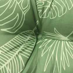 Coussin rond à motif de feuilles Ø 100 x11 cm tissu oxford 556411556411