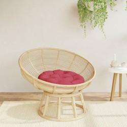 Coussin rond rouge bordeaux Ø 60 x11 cm tissu oxford 556415556415