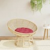 Coussin rond rouge bordeaux Ø 60 x11 cm tissu oxford 556415556415