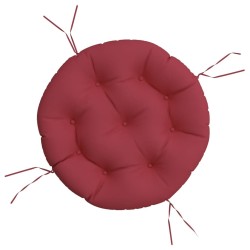 Coussin rond rouge bordeaux Ø 60 x11 cm tissu oxford 556415556415