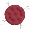 Coussin rond rouge bordeaux Ø 60 x11 cm tissu oxford 556415556415