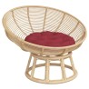 Coussin rond rouge bordeaux Ø 60 x11 cm tissu oxford 556415556415