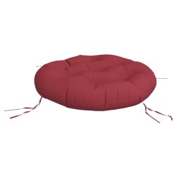 Coussin rond rouge bordeaux Ø 60 x11 cm tissu oxford 556415556415