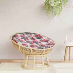 Coussin rond motif à carreaux rouge Ø 100 x11 cm tissu oxford 556416556416