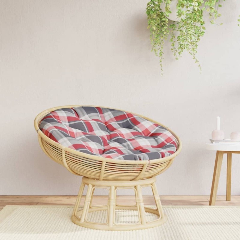 Coussin rond motif à carreaux rouge Ø 100 x11 cm tissu oxford 556416556416