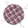 Coussin rond motif à carreaux rouge Ø 100 x11 cm tissu oxford 556416556416