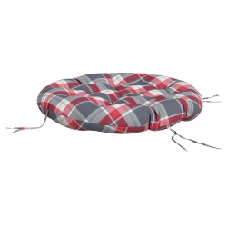 Coussin rond motif à carreaux rouge Ø 100 x11 cm tissu oxford 556416556416