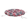 Coussin rond motif à carreaux rouge Ø 100 x11 cm tissu oxford 556416556416