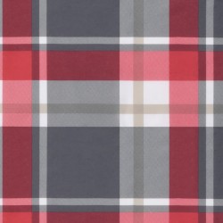 Coussin rond motif à carreaux rouge Ø 100 x11 cm tissu oxford 556416556416