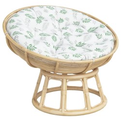Coussin rond à motif de feuilles Ø 100 x11 cm tissu oxford 556417556417