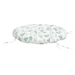 Coussin rond à motif de feuilles Ø 100 x11 cm tissu oxford 556417556417