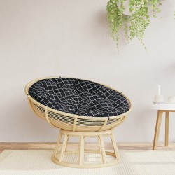 Coussin rond motif à carreaux noir Ø 100 x11 cm tissu oxford 556418556418