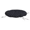 Coussin rond motif à carreaux noir Ø 100 x11 cm tissu oxford 556418556418