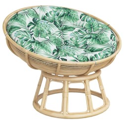 Coussin rond à motif de feuilles Ø 100 x11 cm tissu oxford 556421556421