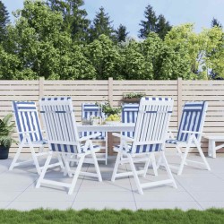 Coussins de chaise à dossier haut lot de 6 rayures bleu/blanc 556422556422
