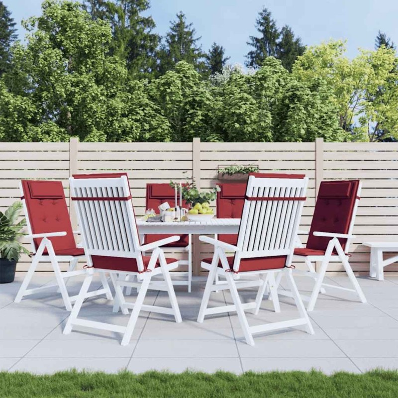 Coussins de chaise à dossier haut lot de 6 rouge bordeaux 556423556423