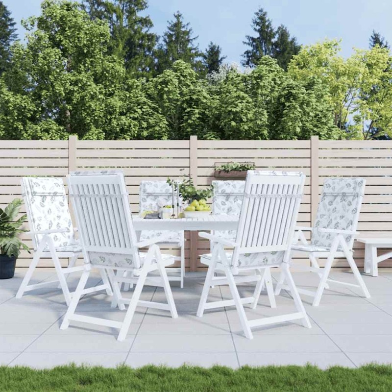 Coussins de chaise à dossier haut lot de 6 modèle de feuille 556425556425