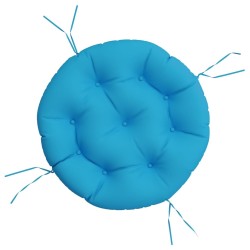 Coussin rond bleu clair Ø 60 x11 cm tissu oxford 556427556427