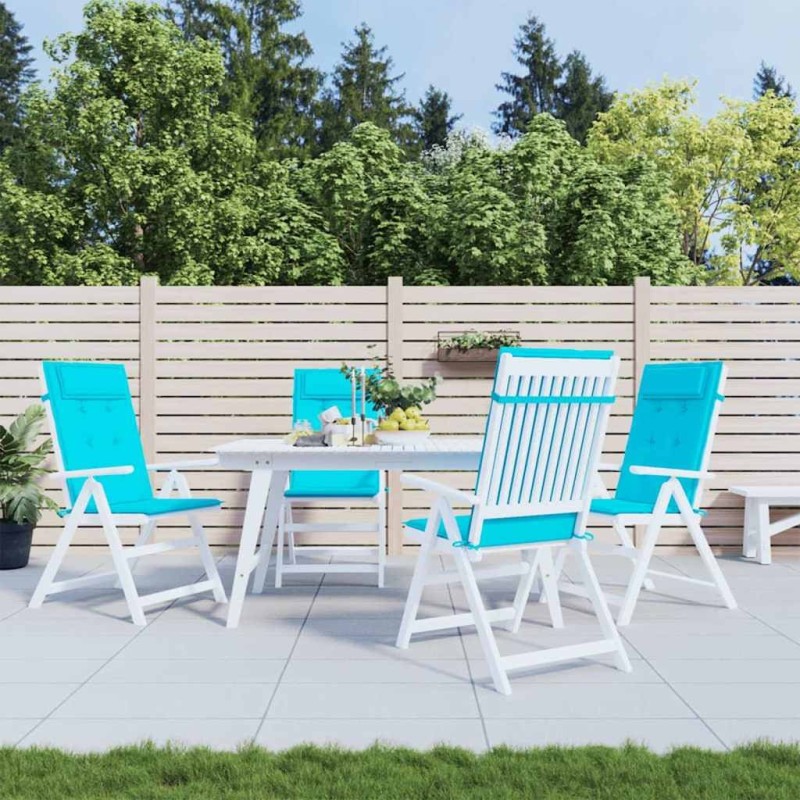 Coussins de chaise à dossier haut lot de 4 turquoise 556428556428
