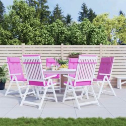 Coussins de chaise à dossier haut lot de 6 rose tissu oxford 556429556429