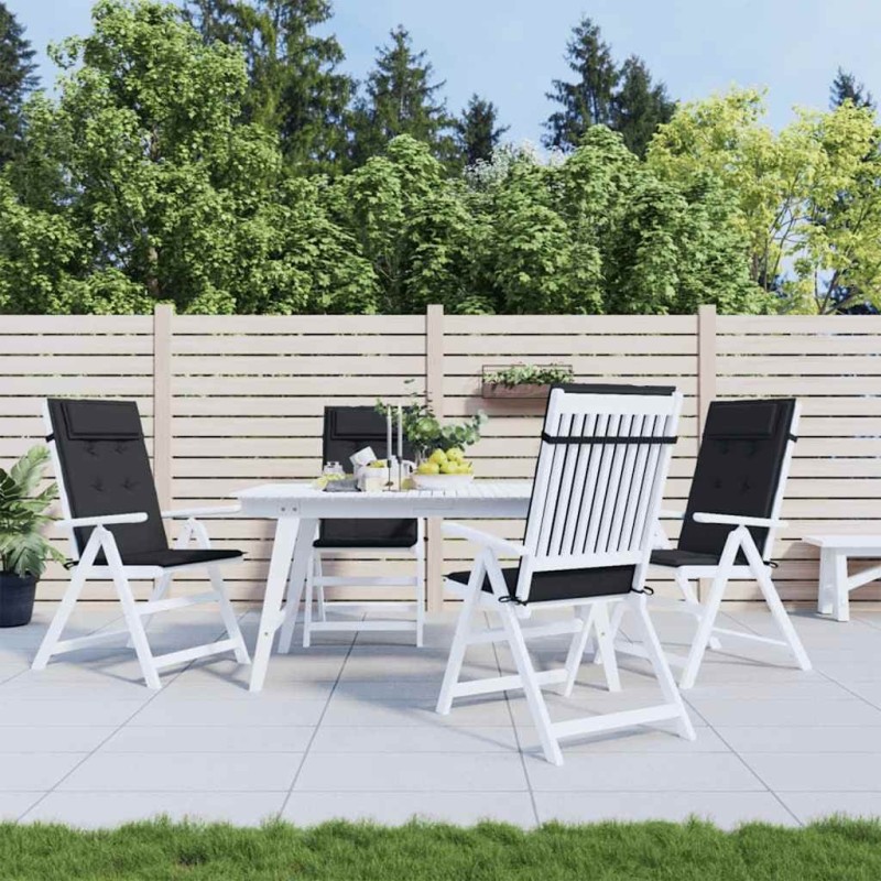 Coussins de chaise à dossier haut lot de 4 noir tissu oxford 556431556431