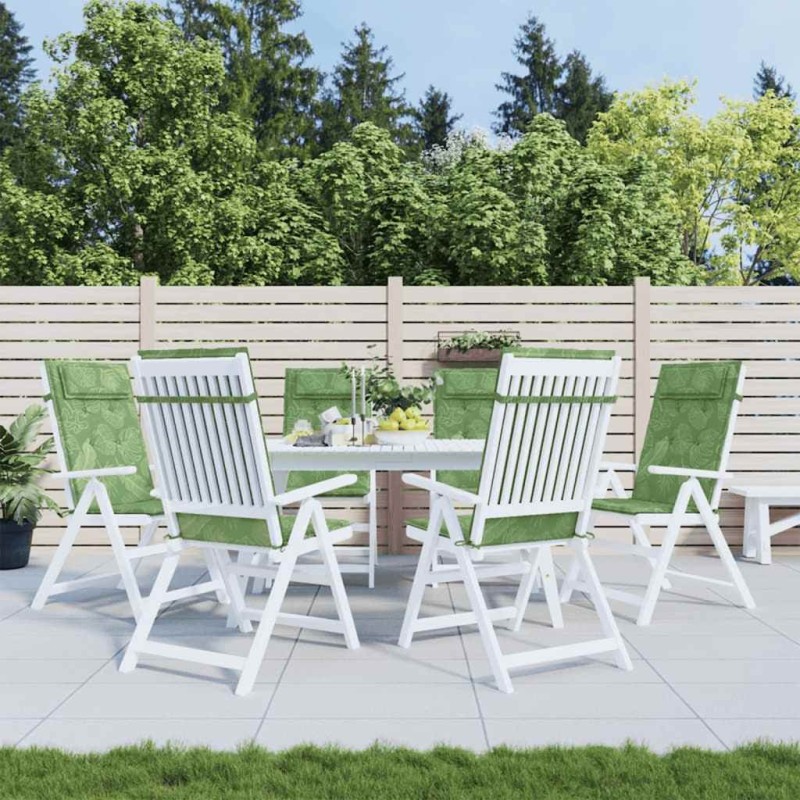 Coussins de chaise à dossier haut lot de 6 modèle de feuille 556433556433