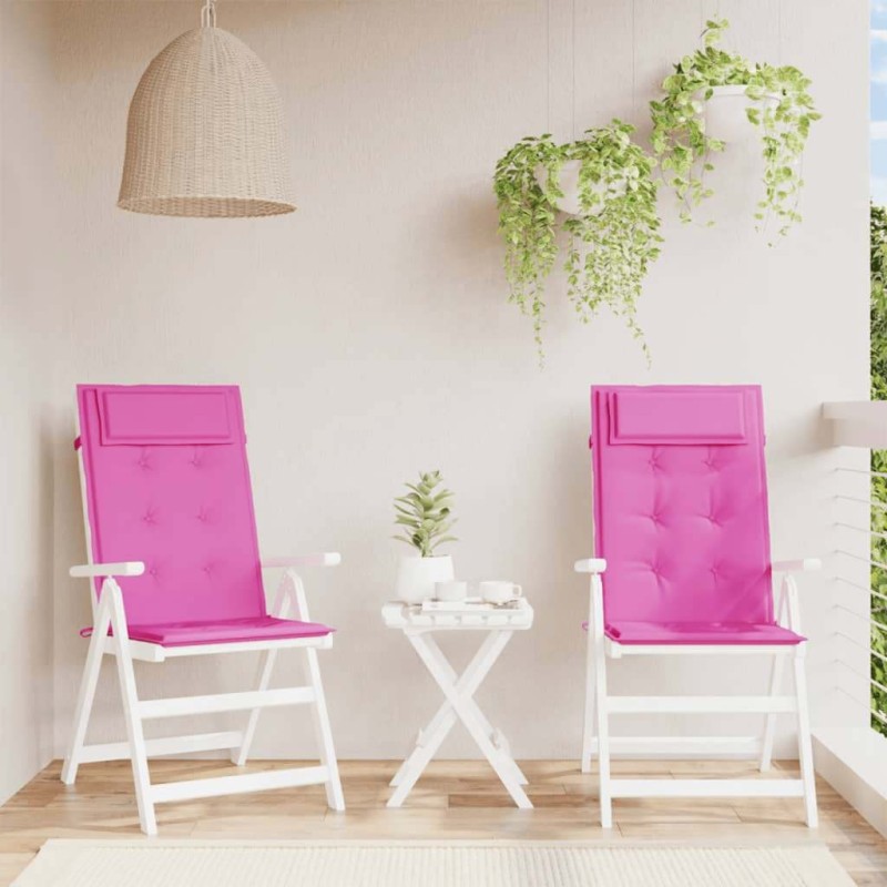 Coussins de chaise à dossier haut lot de 2 rose tissu oxford 556434556434