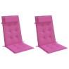 Coussins de chaise à dossier haut lot de 2 rose tissu oxford 556434556434