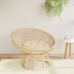 Coussin rond beige Ø 60 x11 cm tissu oxford 556438556438