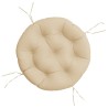 Coussin rond beige Ø 60 x11 cm tissu oxford 556438556438