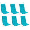 Coussins de chaise à dossier haut lot de 6 turquoise 556439556439