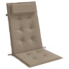 Coussins de chaise à dossier haut lot de 6 taupe tissu oxford 556443556443