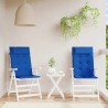 Coussins de chaise à dossier haut lot de 2 bleu royal 556445556445