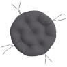 Coussin rond anthracite Ø 60 x11 cm tissu oxford 556449556449