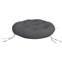 Coussin rond anthracite Ø 60 x11 cm tissu oxford 556449556449