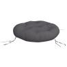 Coussin rond anthracite Ø 60 x11 cm tissu oxford 556449556449
