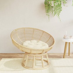 Coussin rond crème Ø 60 x11 cm tissu oxford 556451556451