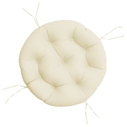 Coussin rond crème Ø 60 x11 cm tissu oxford 556451556451