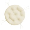 Coussin rond crème Ø 60 x11 cm tissu oxford 556451556451