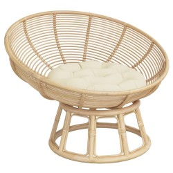 Coussin rond crème Ø 60 x11 cm tissu oxford 556451556451