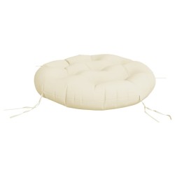 Coussin rond crème Ø 60 x11 cm tissu oxford 556451556451
