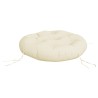 Coussin rond crème Ø 60 x11 cm tissu oxford 556451556451