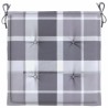 Coussins de chaise de jardin lot de 6 carreaux gris 50x50x4 cm 556455556455