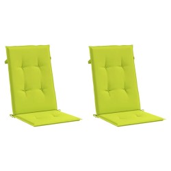 Coussins de chaise de jardin à dossier haut lot de 2 vert vif 556457556457